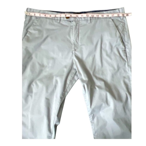 Men's Ted Baker Light Grey Cotton Blend Five Pocket Casual Chino Pants Size 38R - Picture 10 of 11